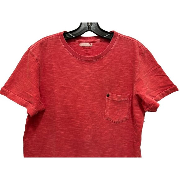 Men's OSKIN MED Pink Tee T-Shirt Cotton Front Pocket - Picture 2 of 5